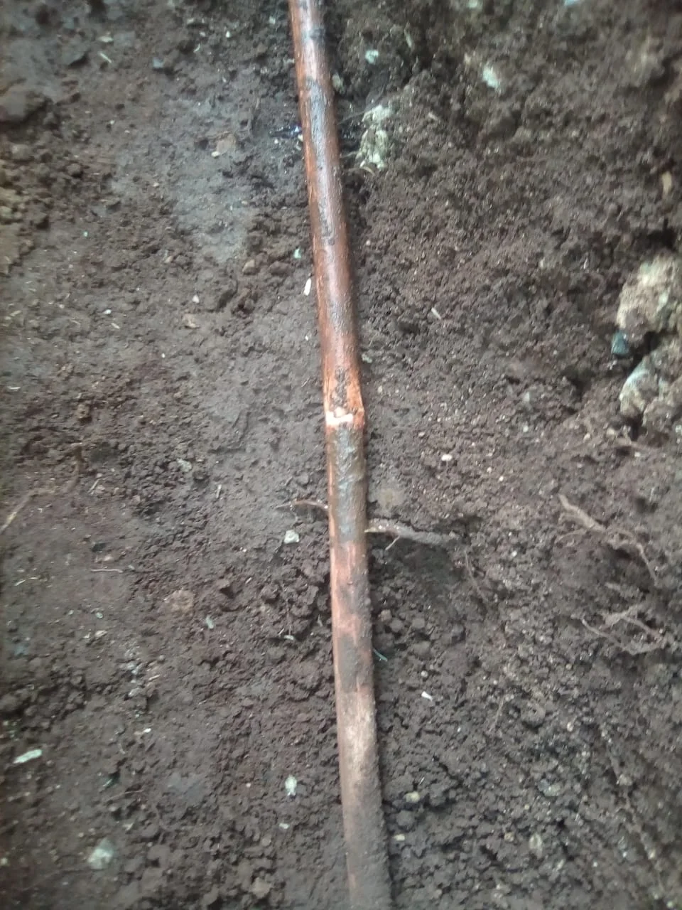 Close-up of completed plumbing repair work