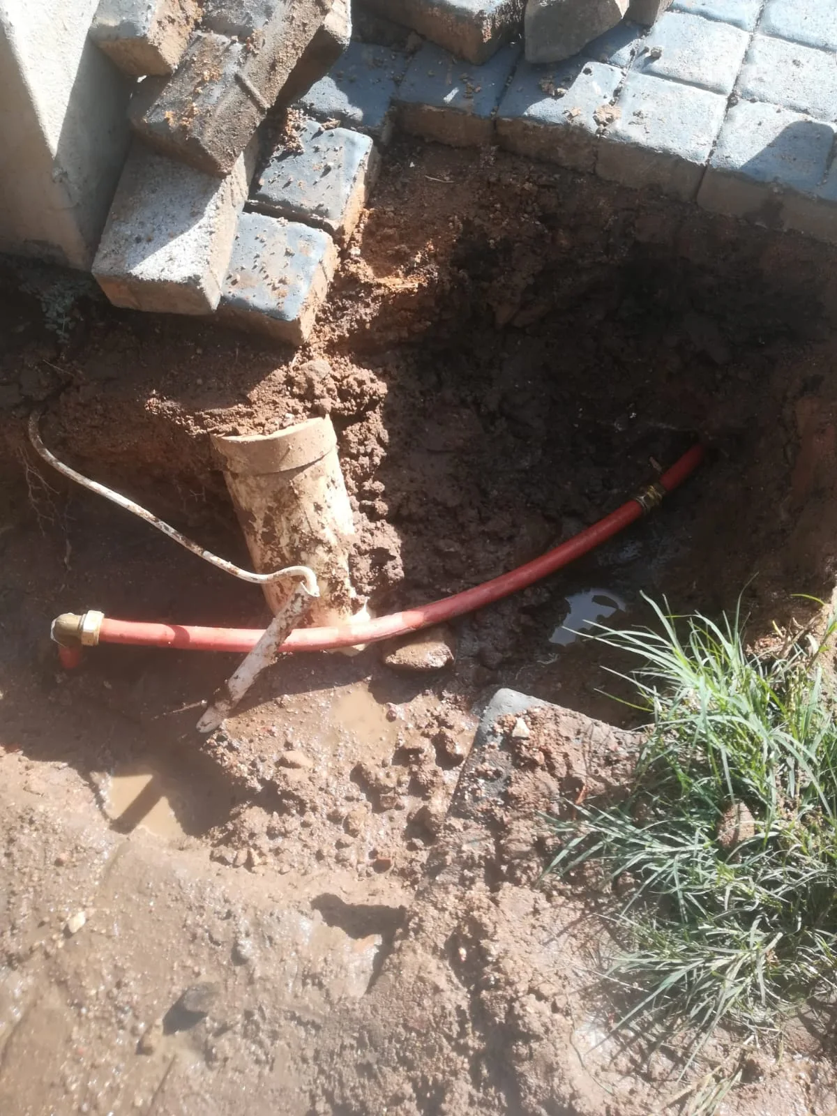 Close-up of completed plumbing repair work