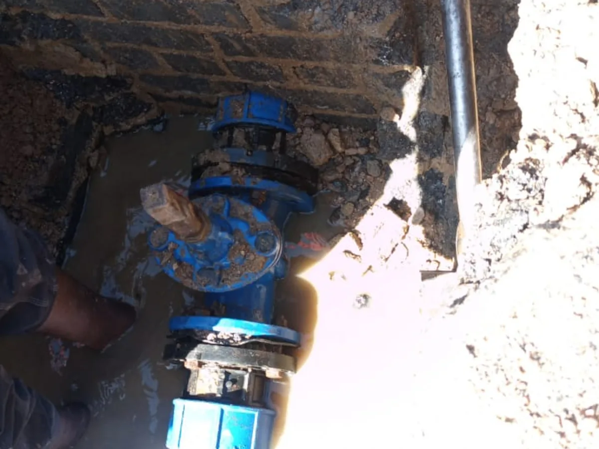 Close-up of completed plumbing repair work