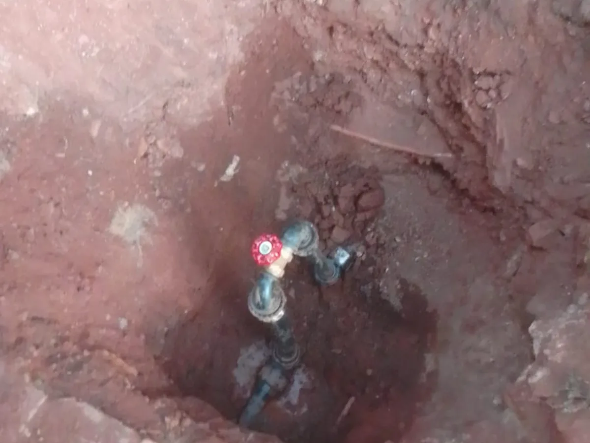 Close-up of completed plumbing repair work