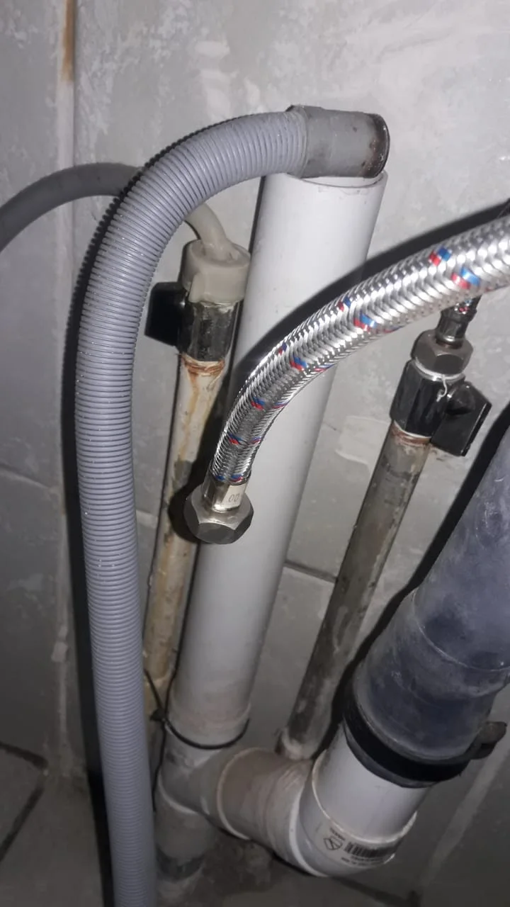 Close-up of completed plumbing repair work