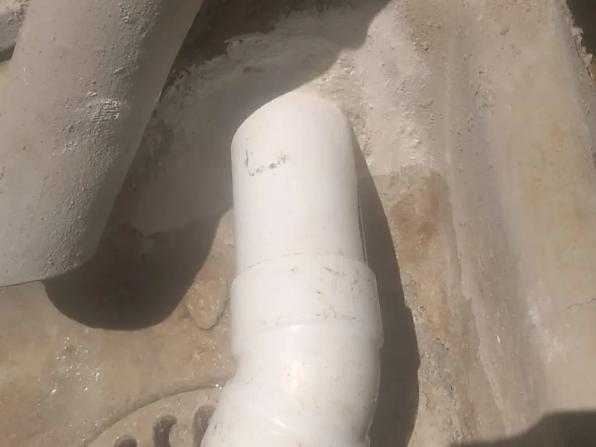 Close-up of completed plumbing repair work