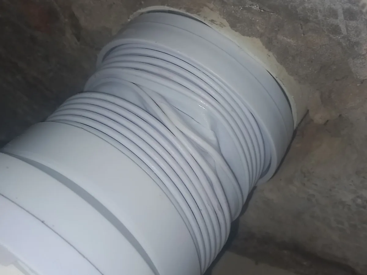 Close-up of completed plumbing repair work