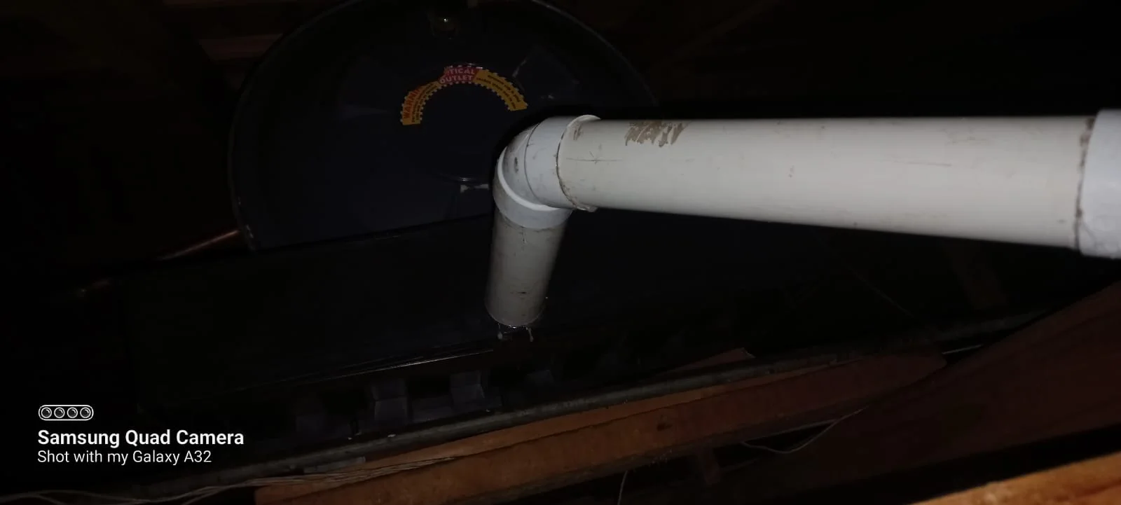 Close-up of completed plumbing repair work