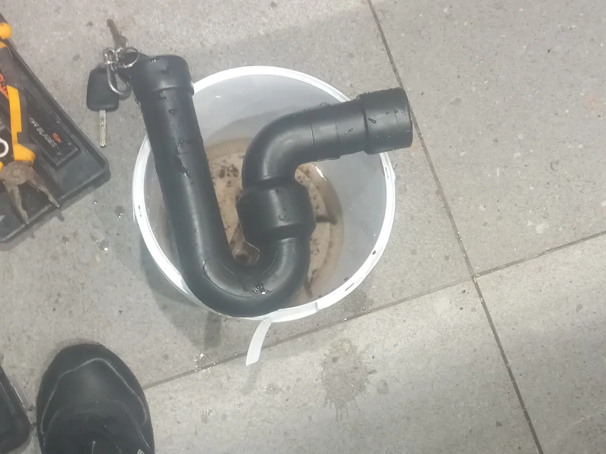 Close-up of completed plumbing repair work