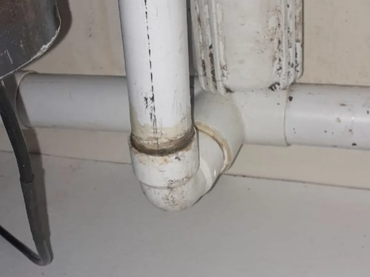 Close-up of completed plumbing repair work