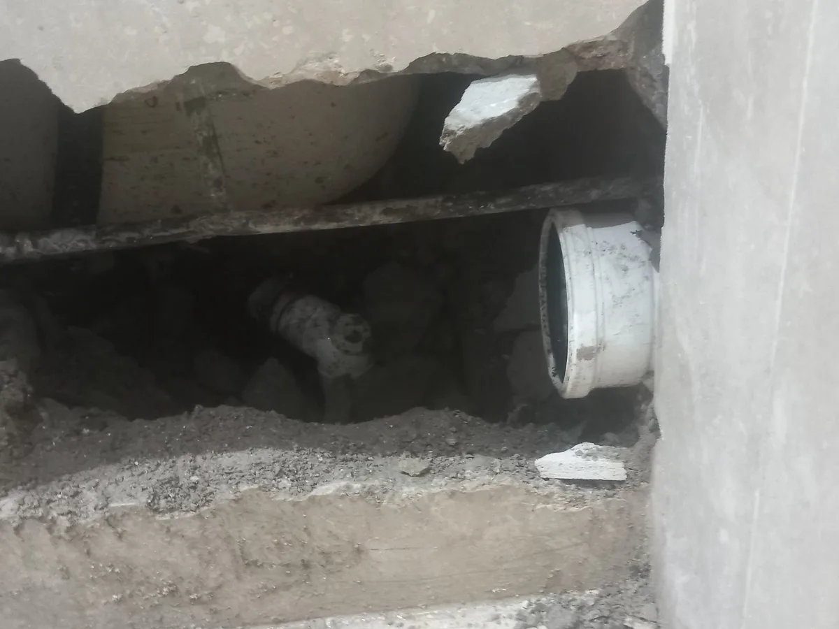 Close-up of completed plumbing repair work