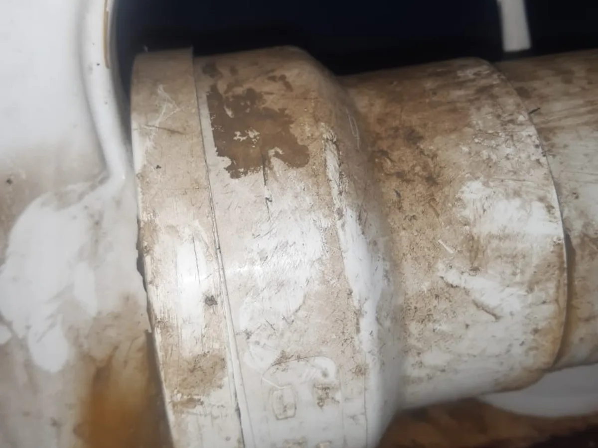 Close-up of completed plumbing repair work
