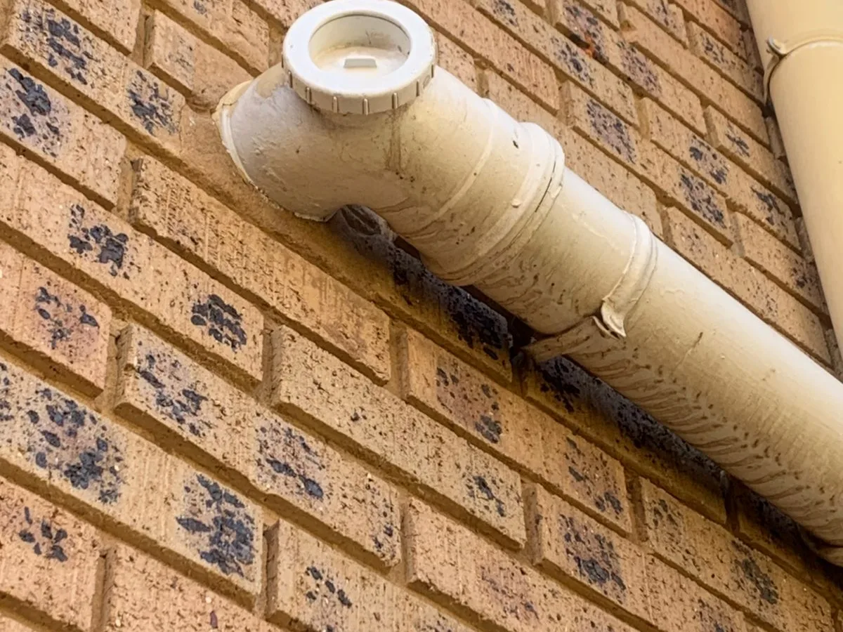Close-up of completed plumbing repair work