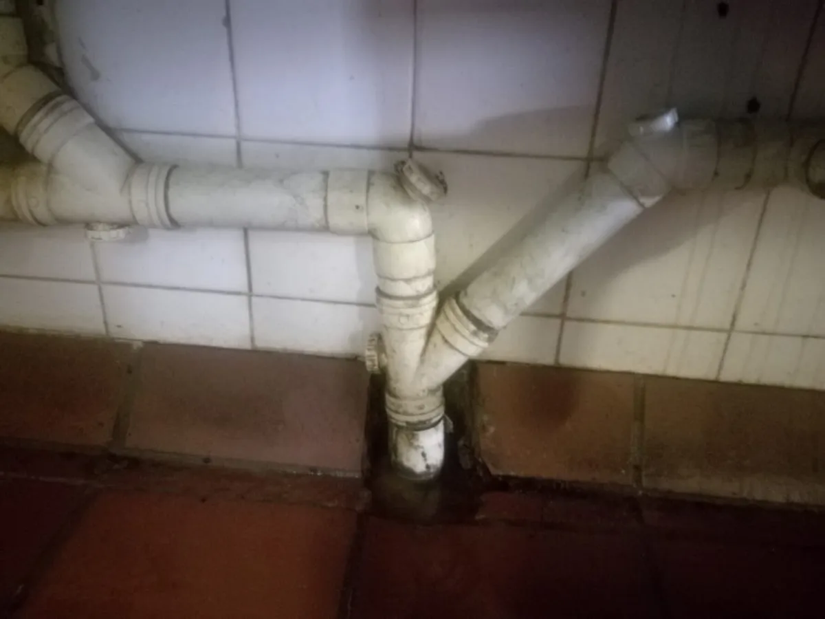 Close-up of completed plumbing repair work