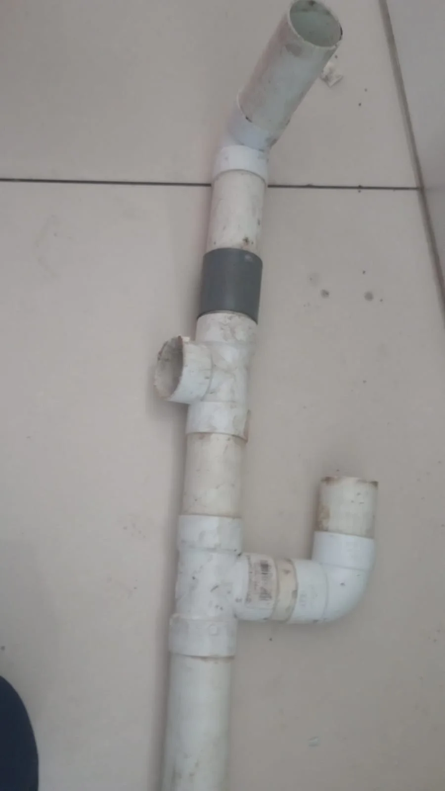 Close-up of completed plumbing repair work