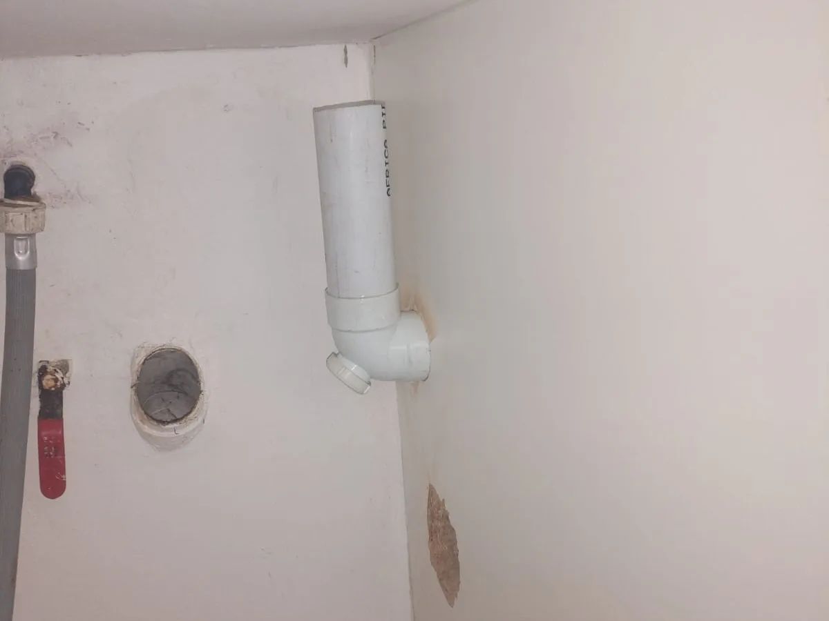 Close-up of completed plumbing repair work