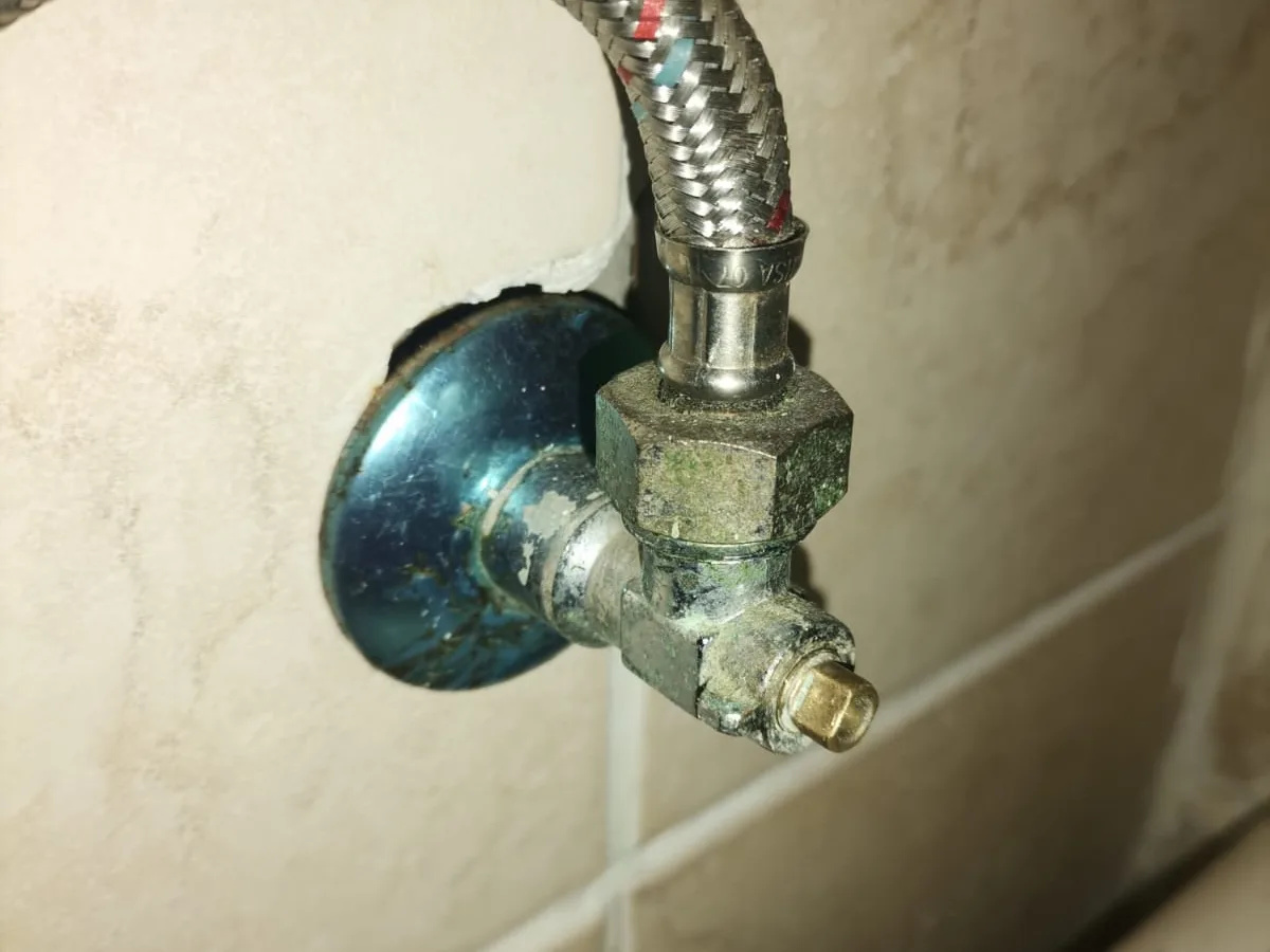 Close-up of completed plumbing repair work