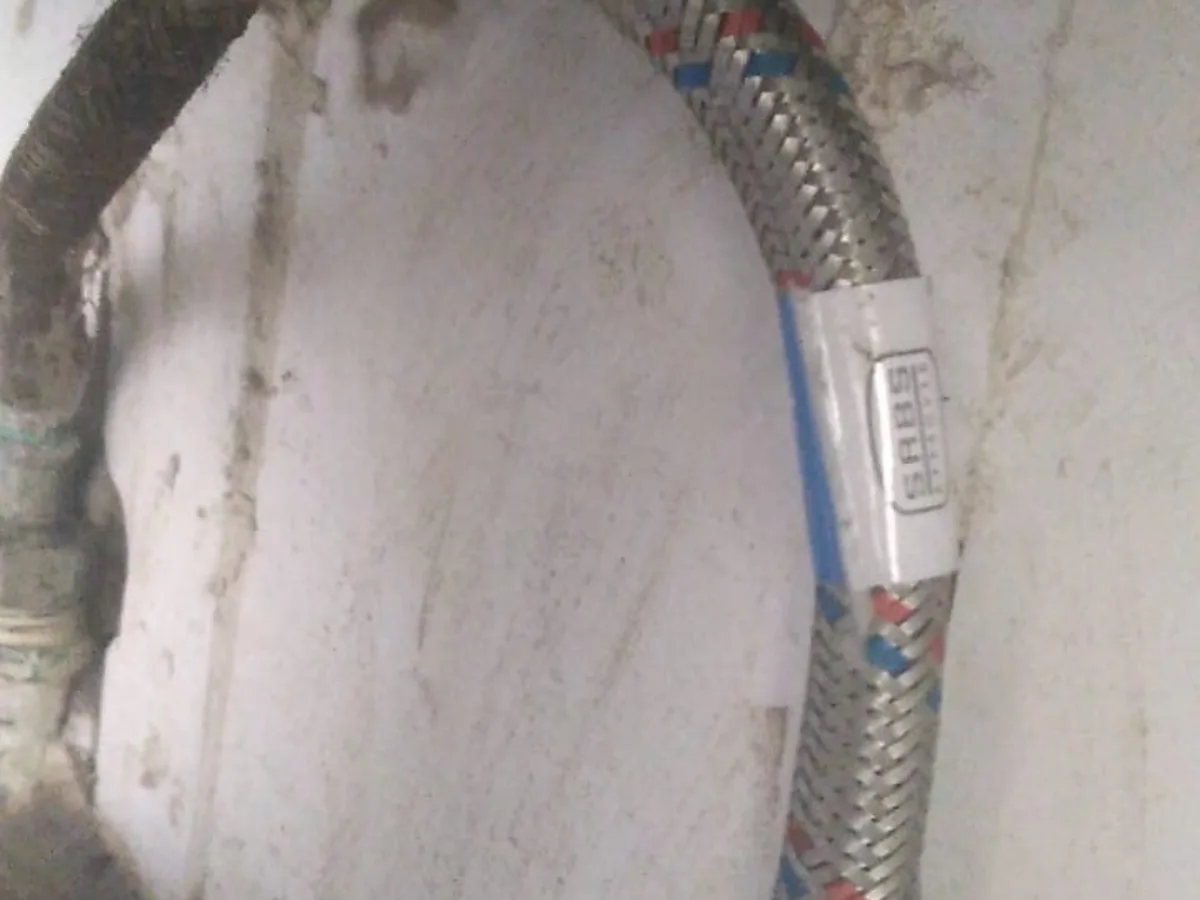 Close-up of completed plumbing repair work