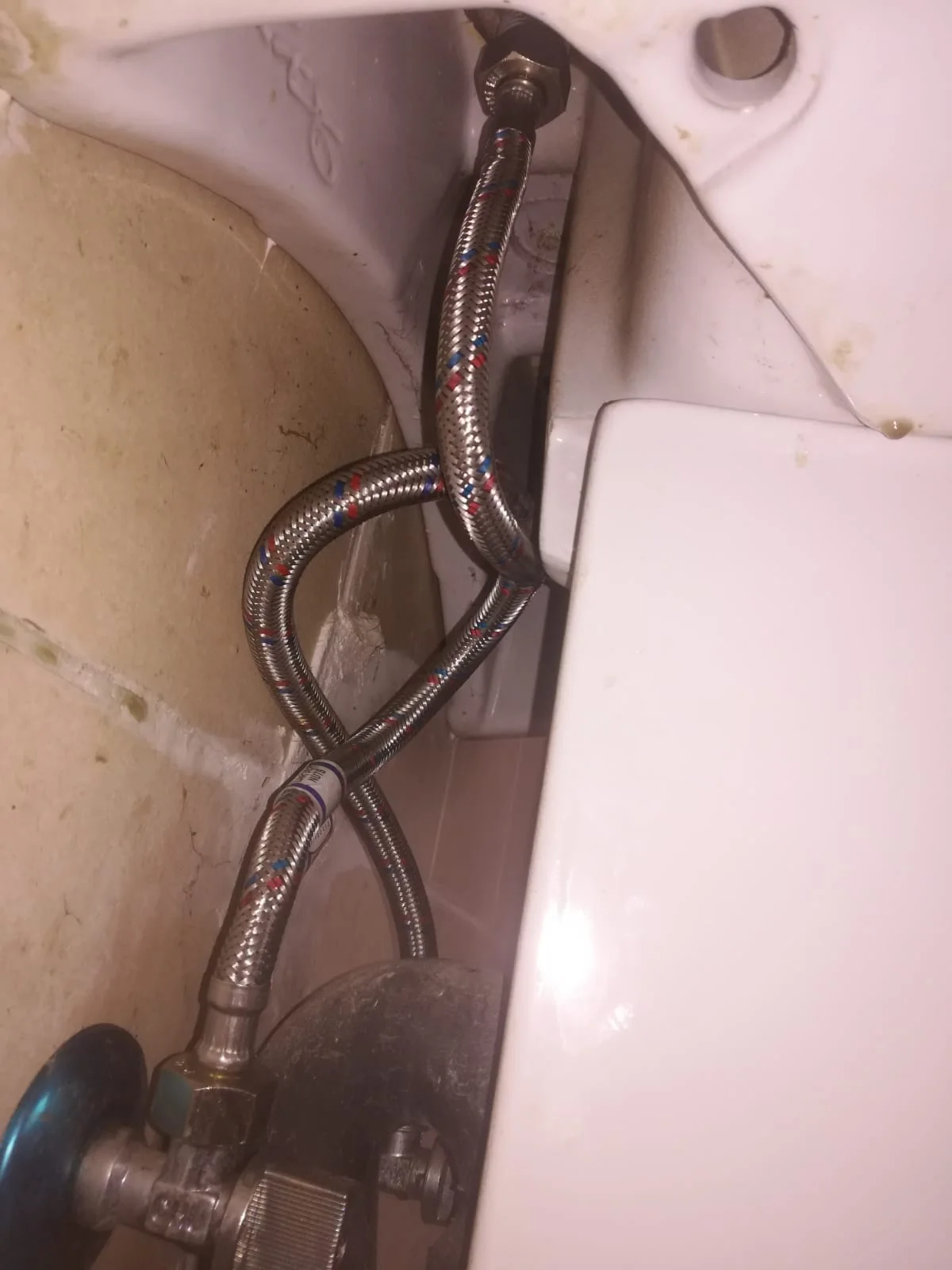 Close-up of completed plumbing repair work