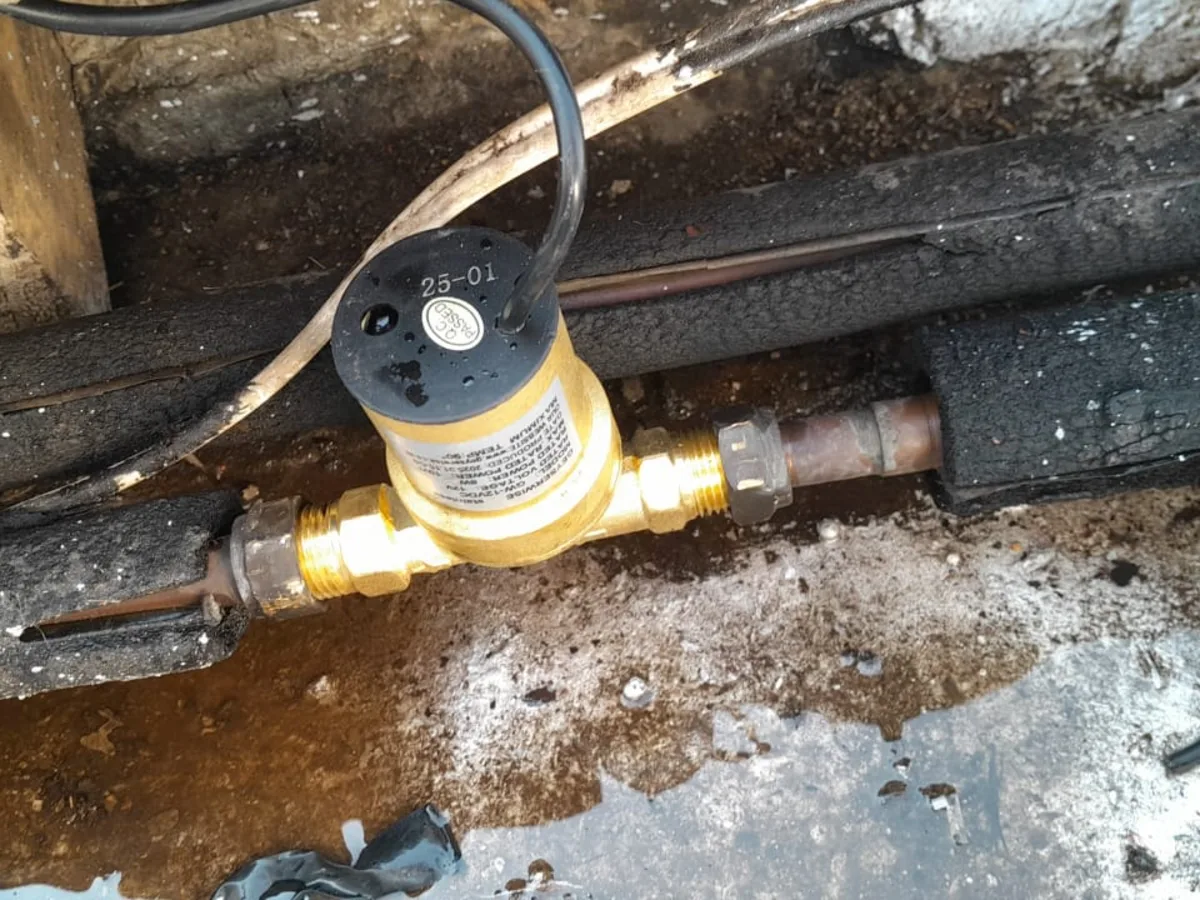 Close-up of completed plumbing repair work