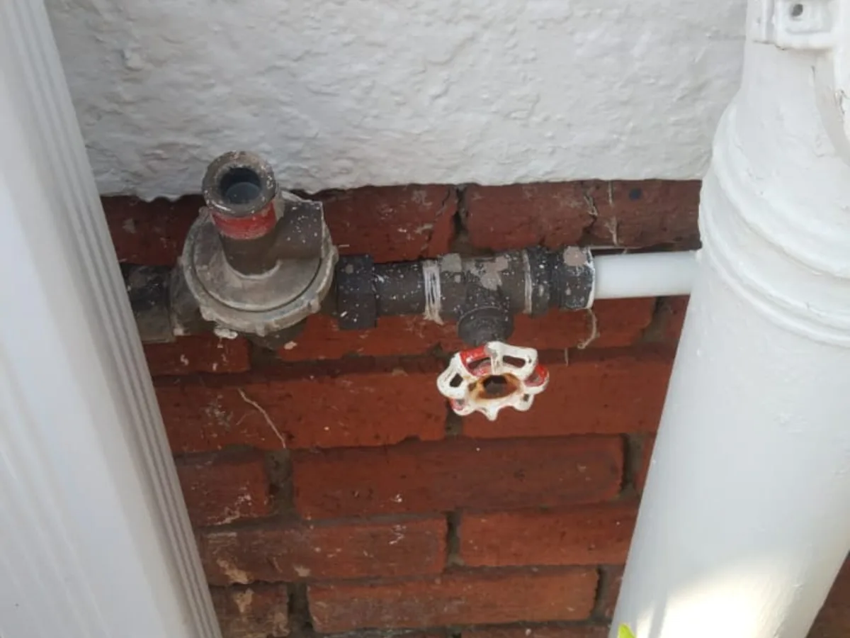 Close-up of completed plumbing repair work