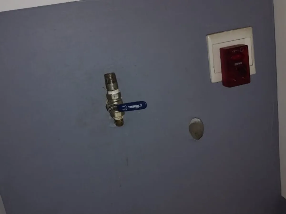 Close-up of completed plumbing repair work