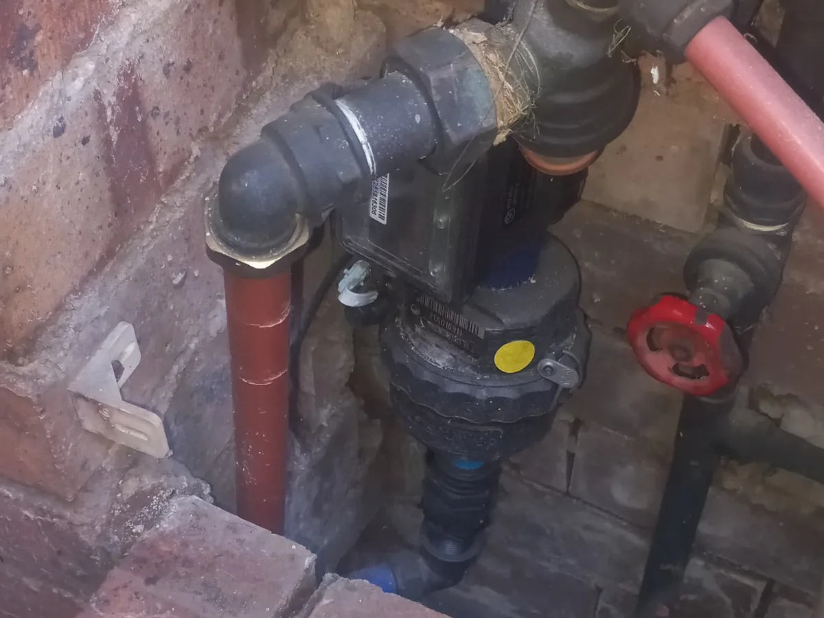 Close-up of completed plumbing repair work