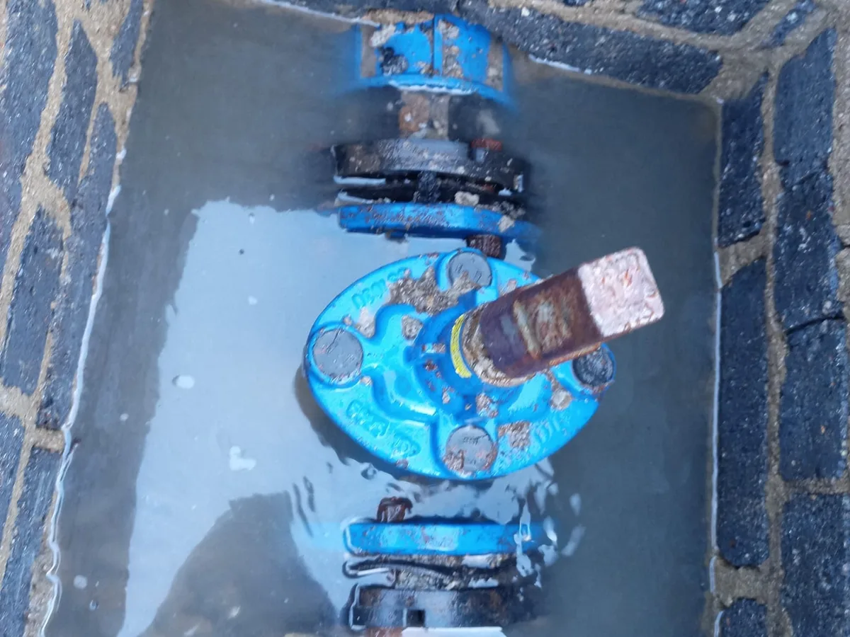 Close-up of completed plumbing repair work
