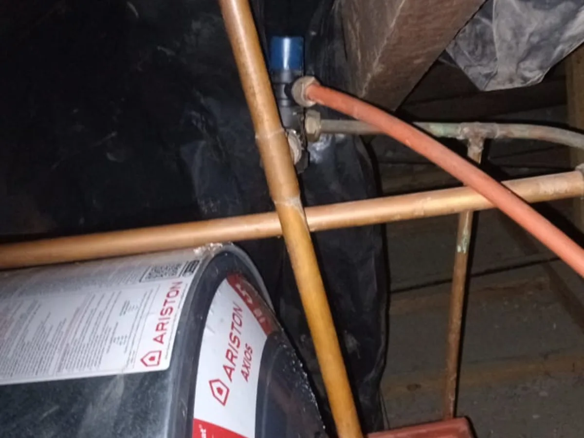 Close-up of completed plumbing repair work