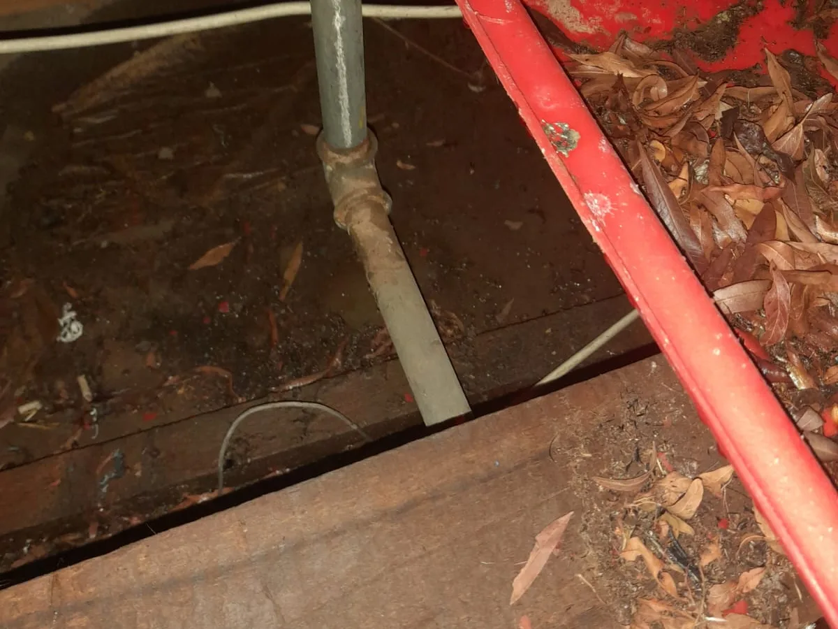 Close-up of completed plumbing repair work