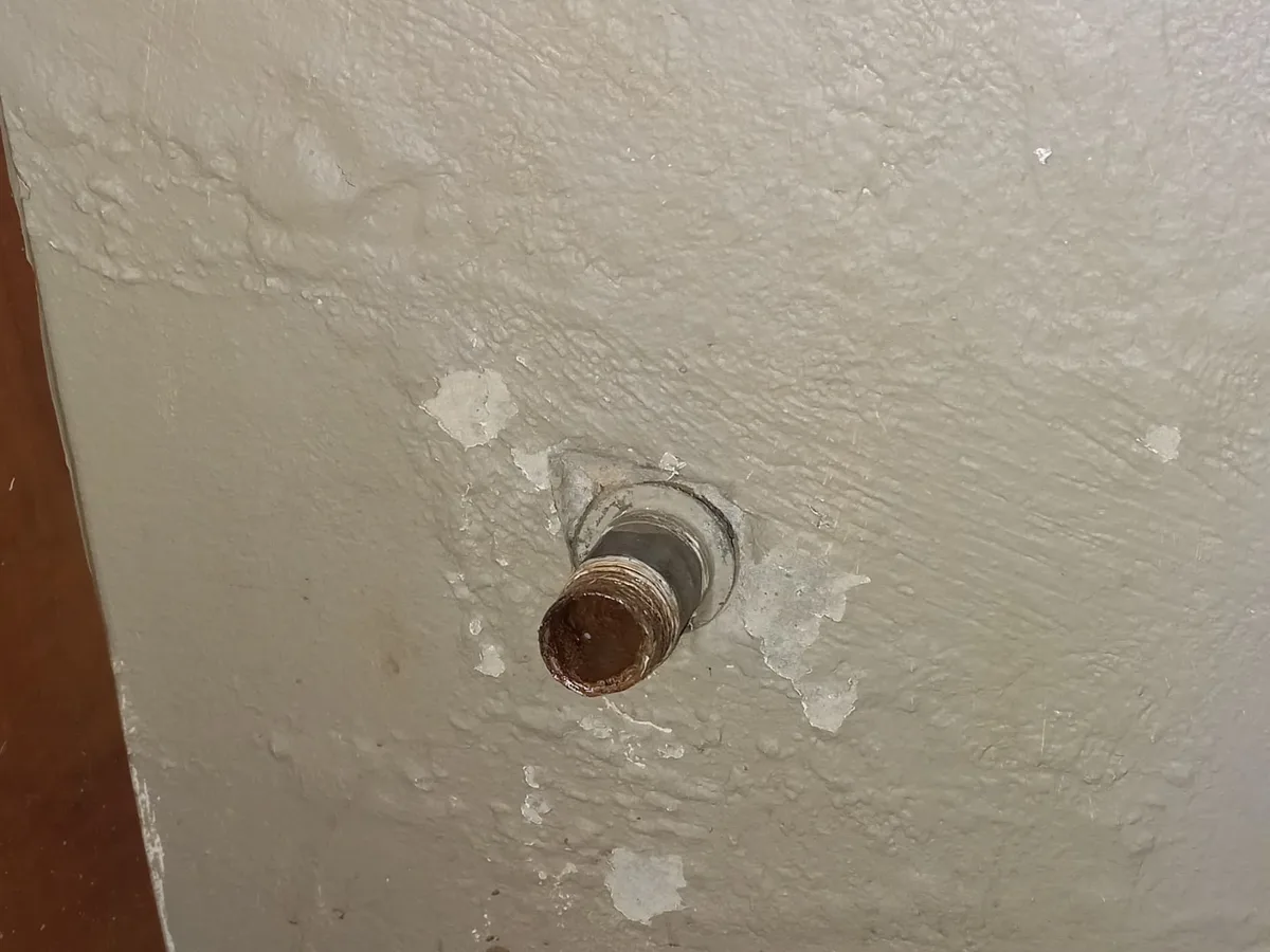 Close-up of completed plumbing repair work
