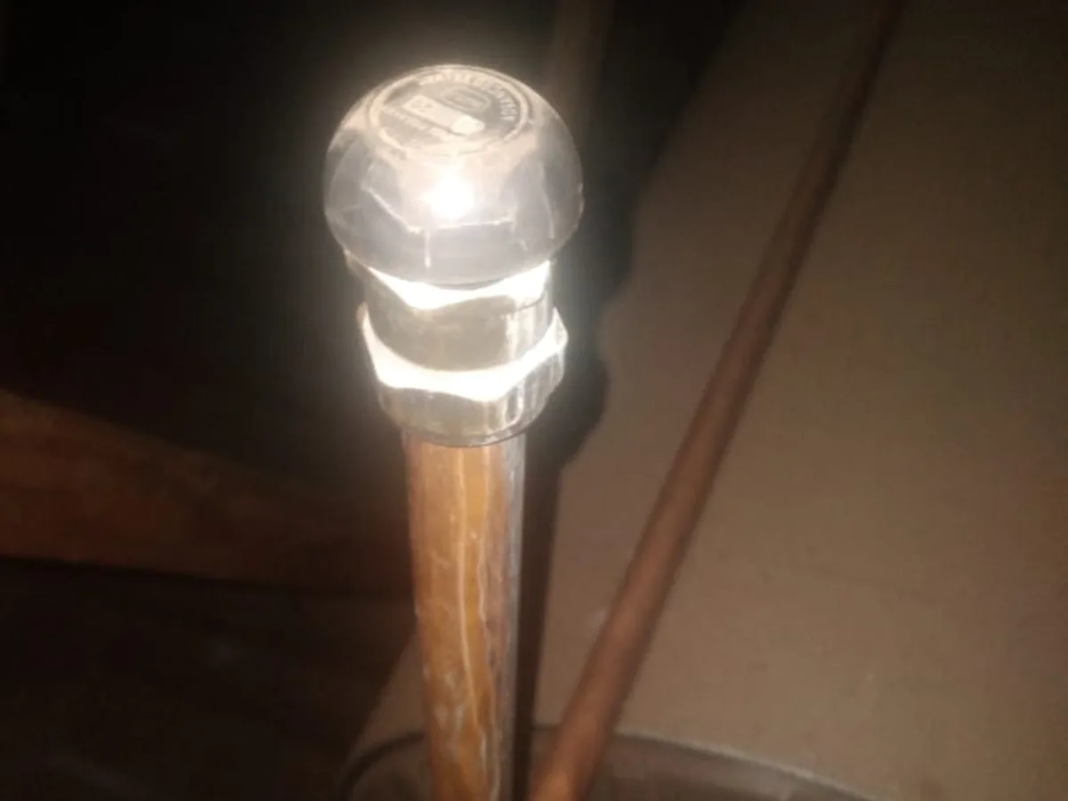 Close-up of completed plumbing repair work