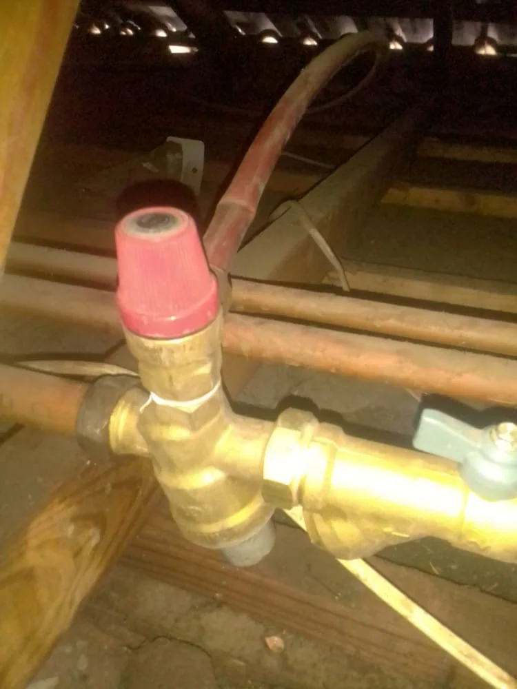 Close-up of completed plumbing repair work