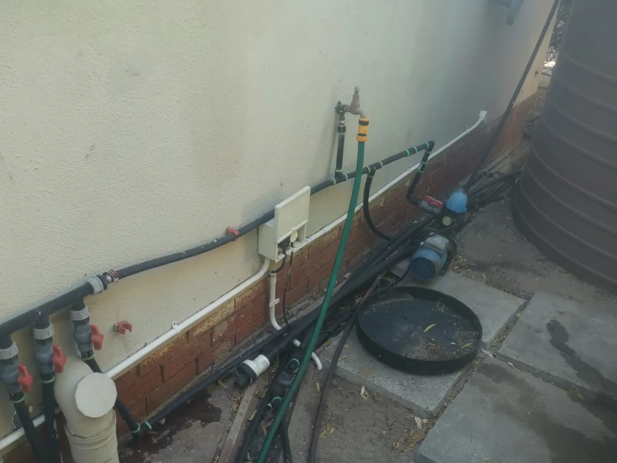 Close-up of completed plumbing repair work