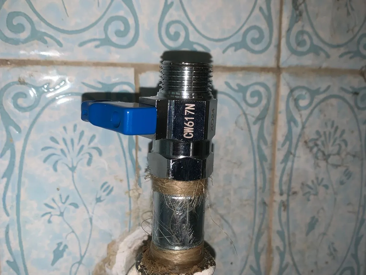 Close-up of completed plumbing repair work