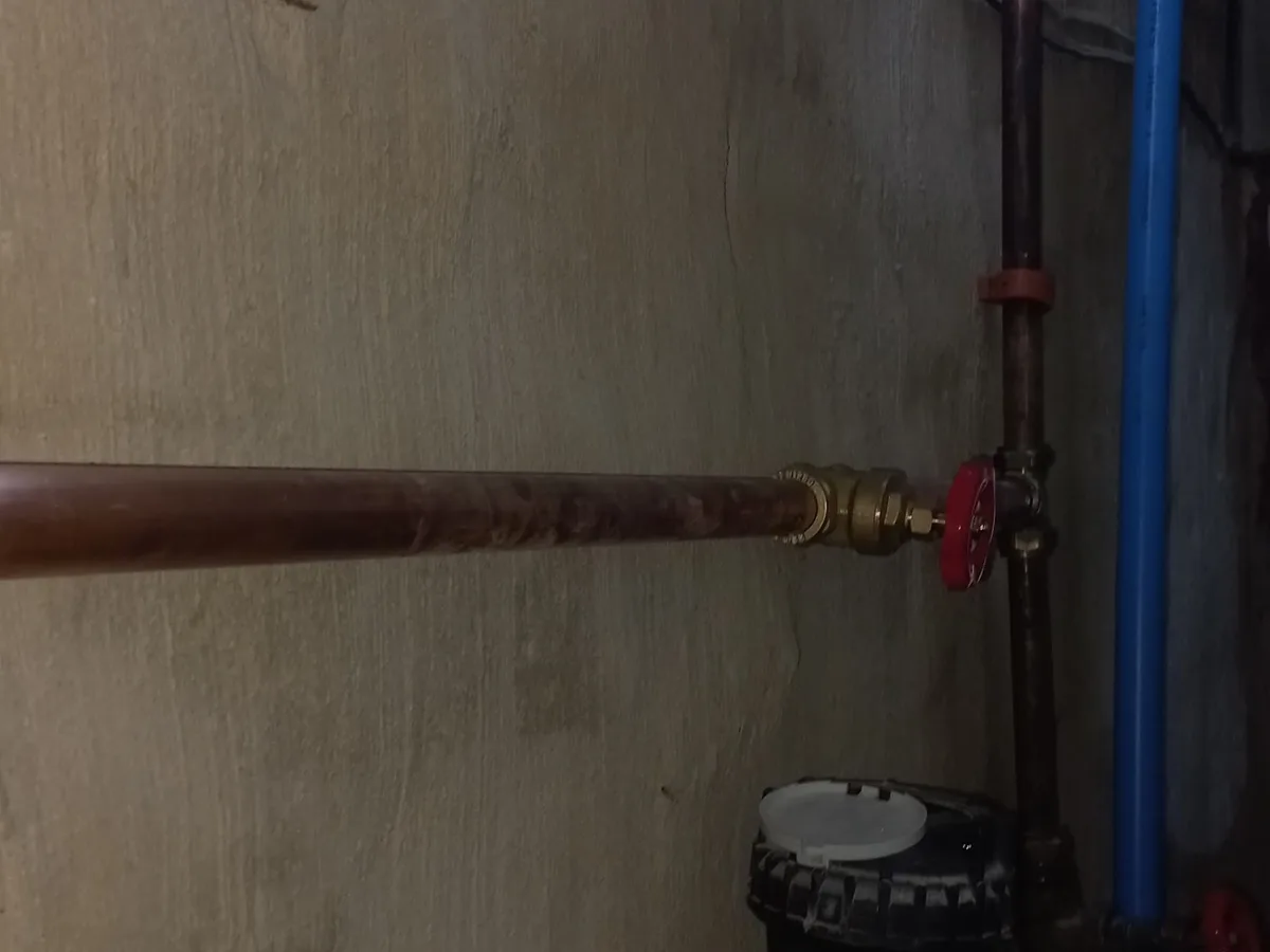 Close-up of completed plumbing repair work