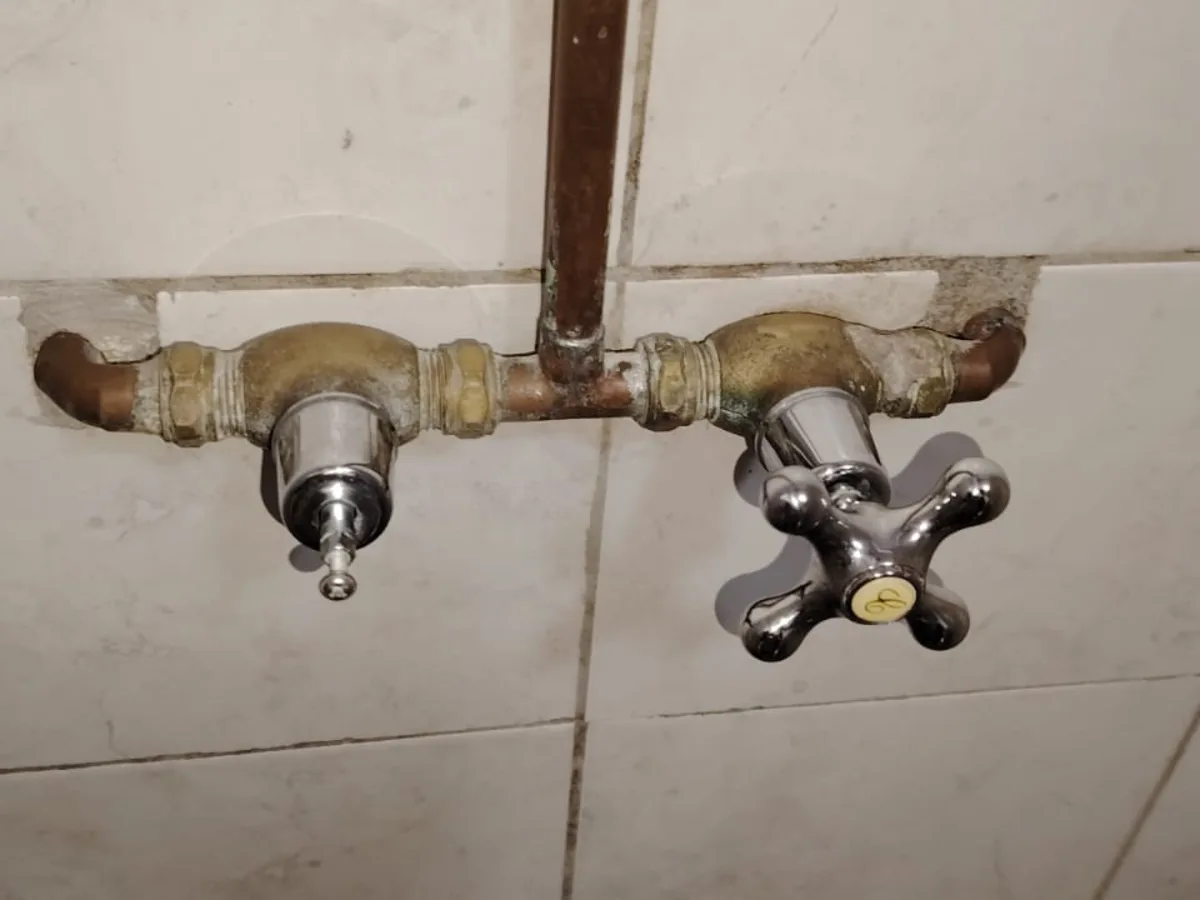 Close-up of completed plumbing repair work