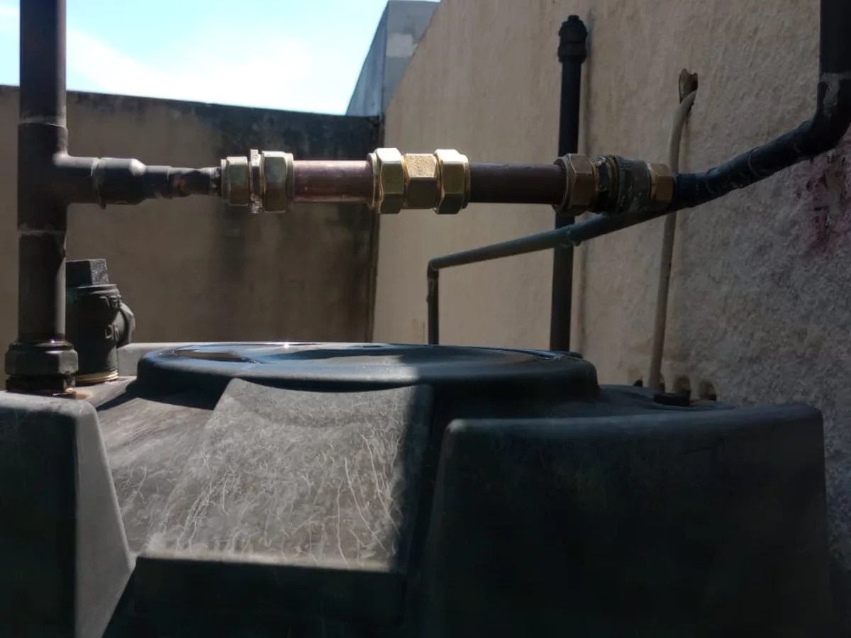 Close-up of completed plumbing repair work
