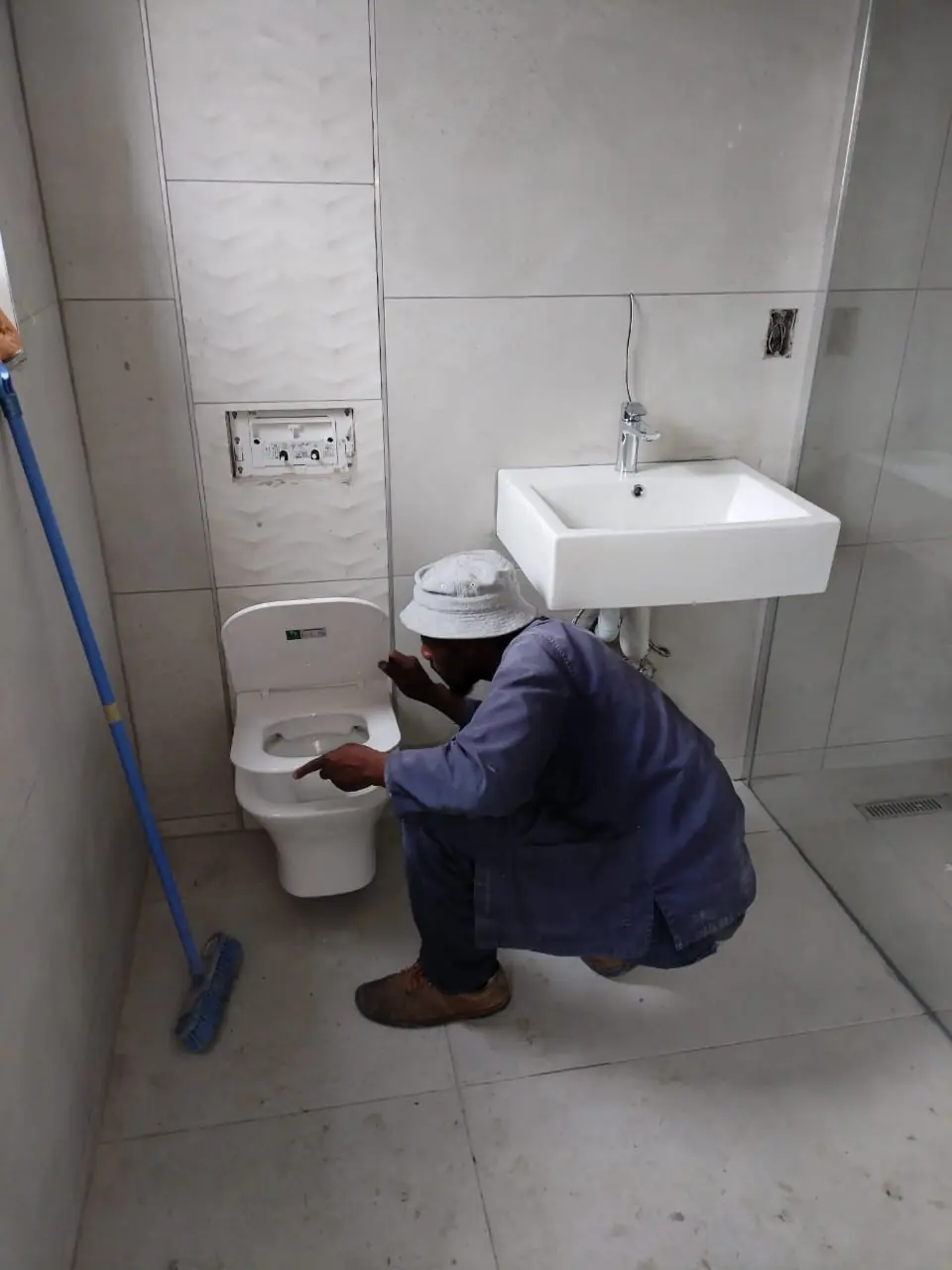 Bathroom renovation plumbing work in progress in Gauteng