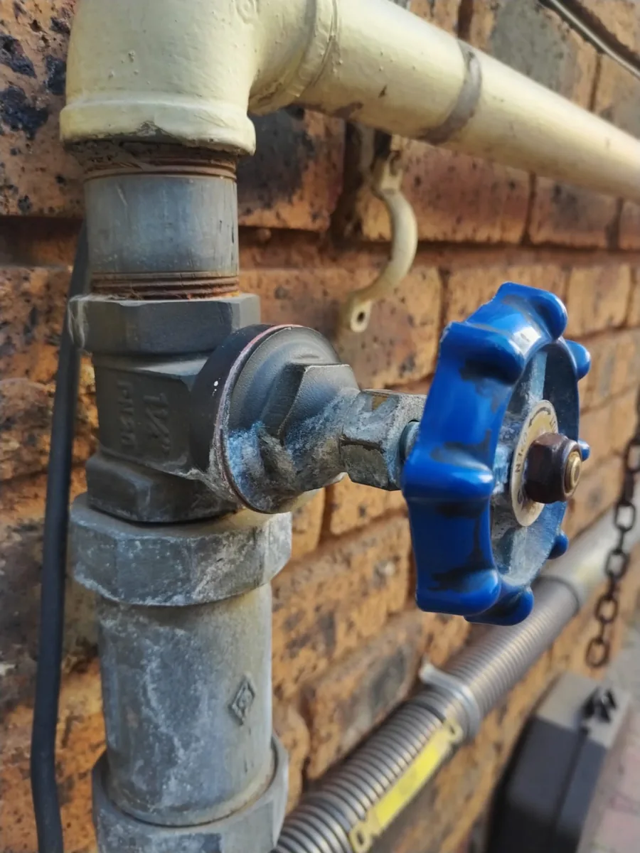 Outside water isolation valve inspected for repair
