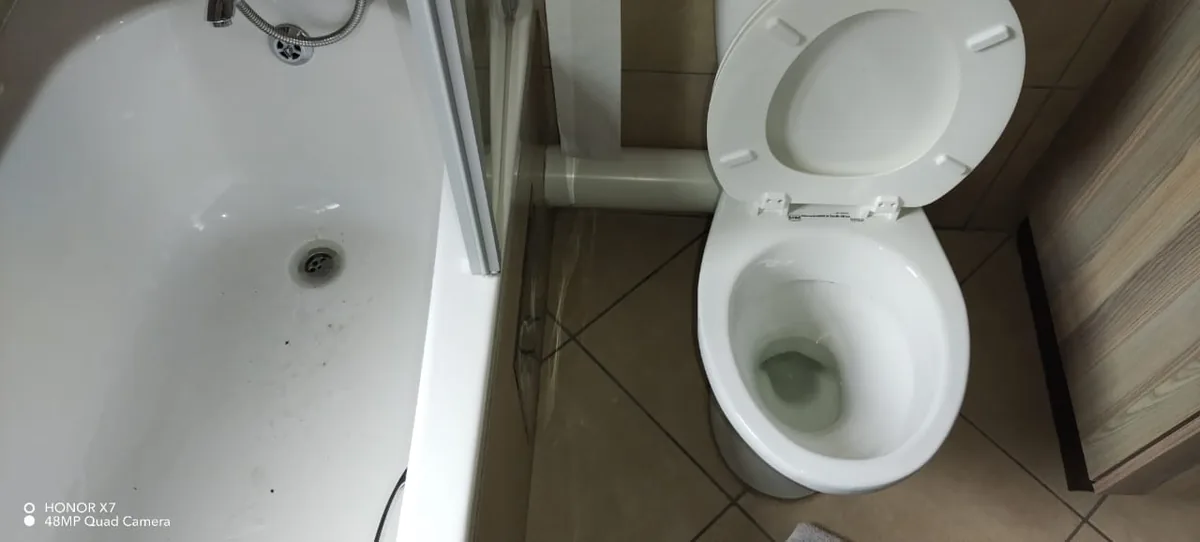 Bathroom fixtures affected by a shared drain blockage