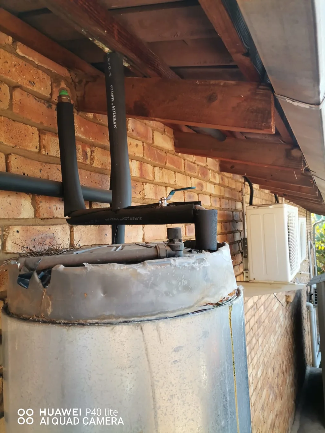 Geyser top pipework repair by a Zanberg plumber