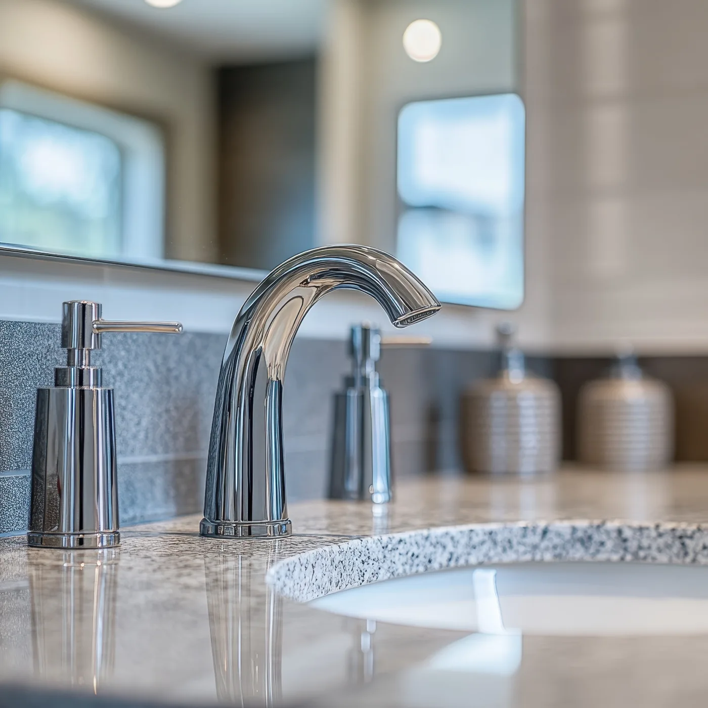 Bathroom renovation quotation planning for a chrome basin mixer and countertop