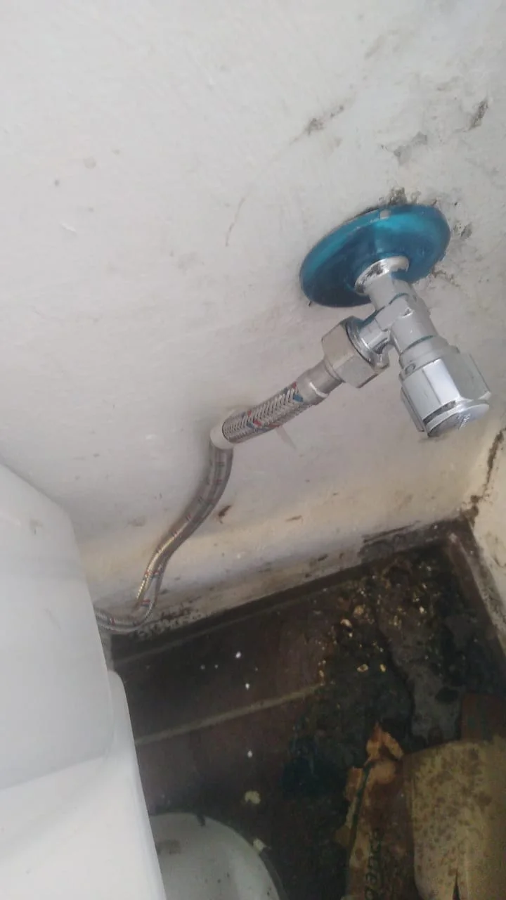 Wall angle valve and mixer connection repaired