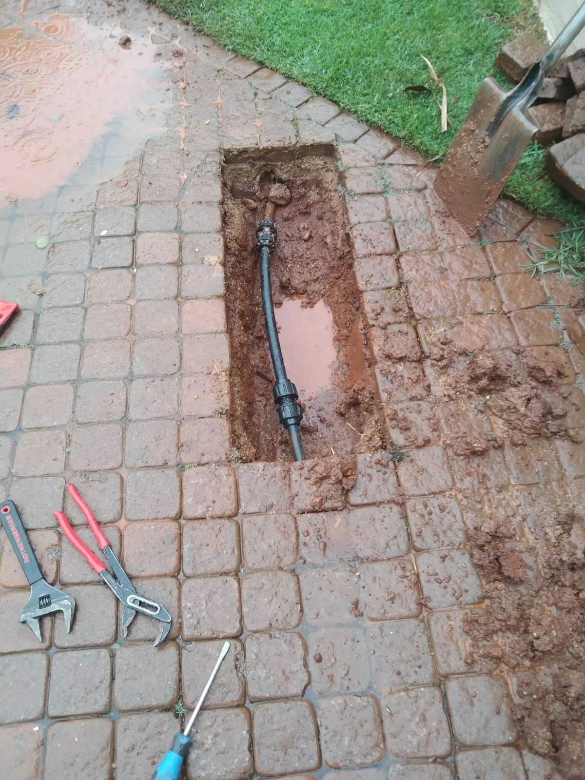 Professional burst pipe work 