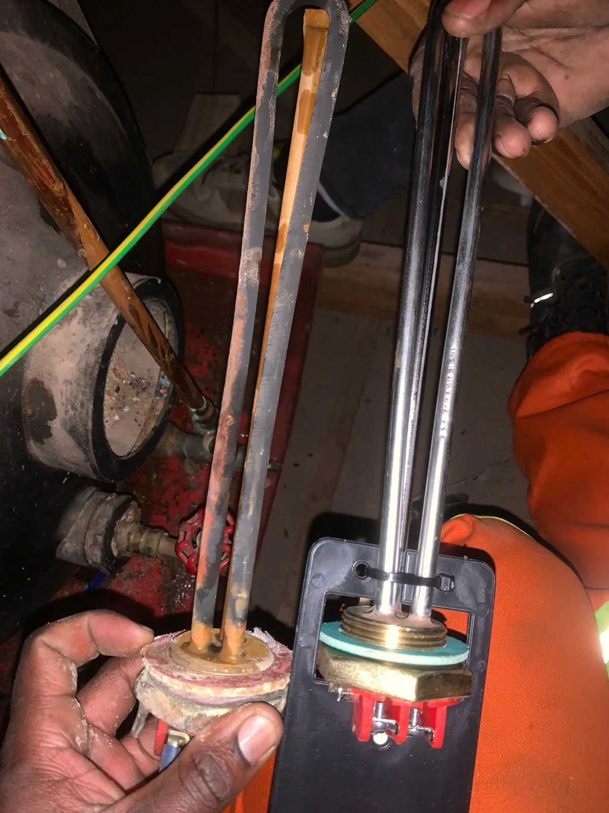 Geyser element and thermostat replaced in Centurion