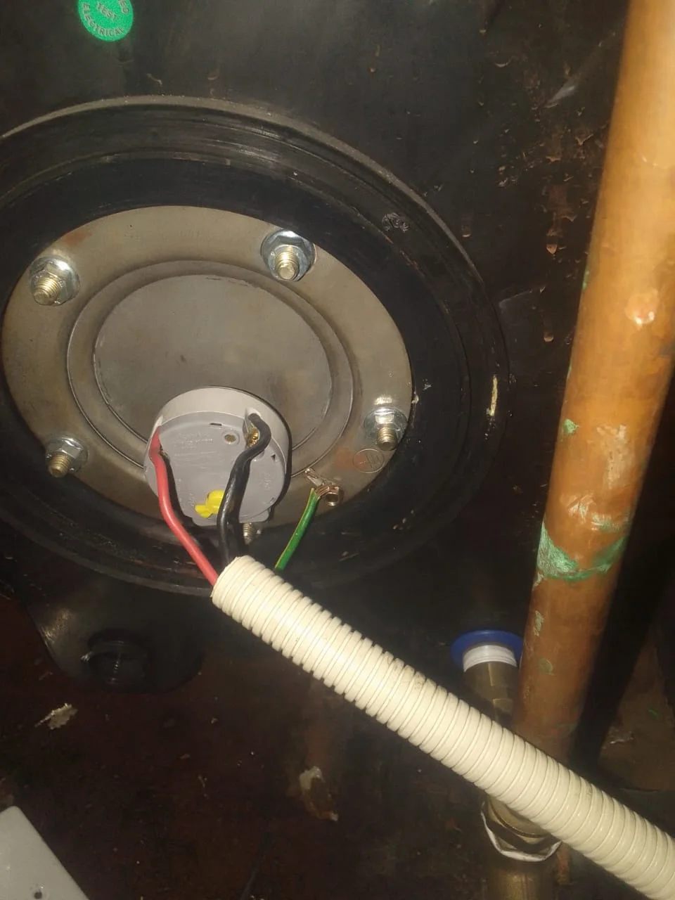 Faulty geyser element, thermostat and flange gasket replaced in Germiston