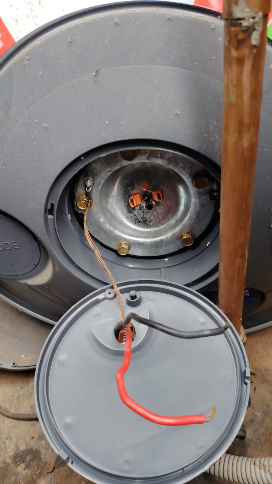 Electric geyser installed safely in a roof space