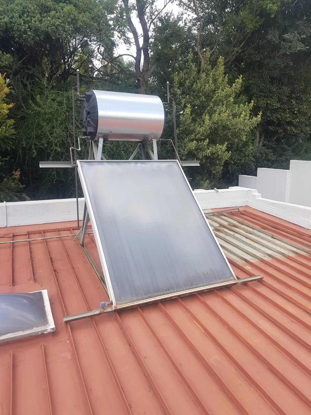 Electric geyser installed safely in a roof space