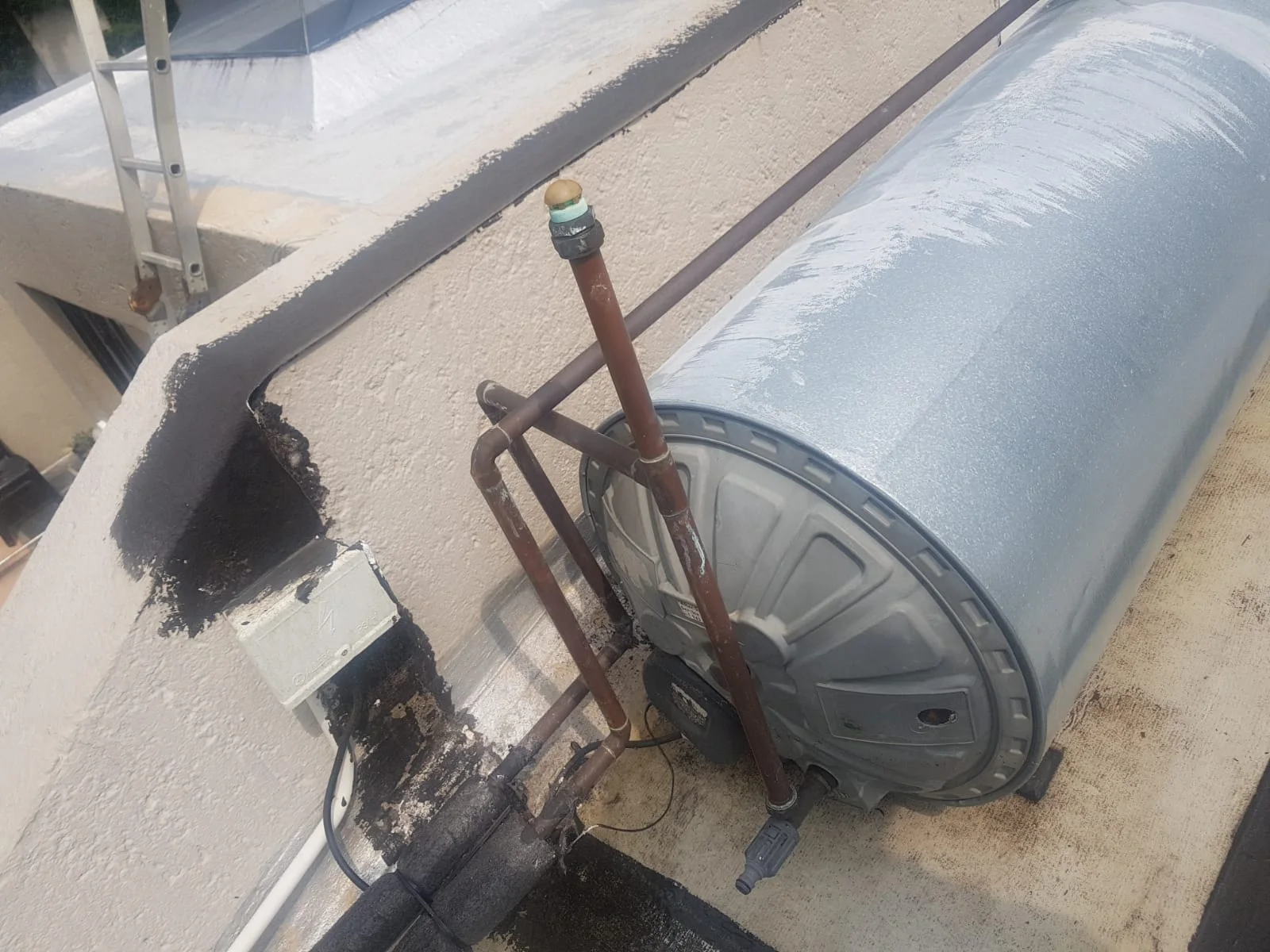 Electric geyser installed safely in a Chartwell roof space
