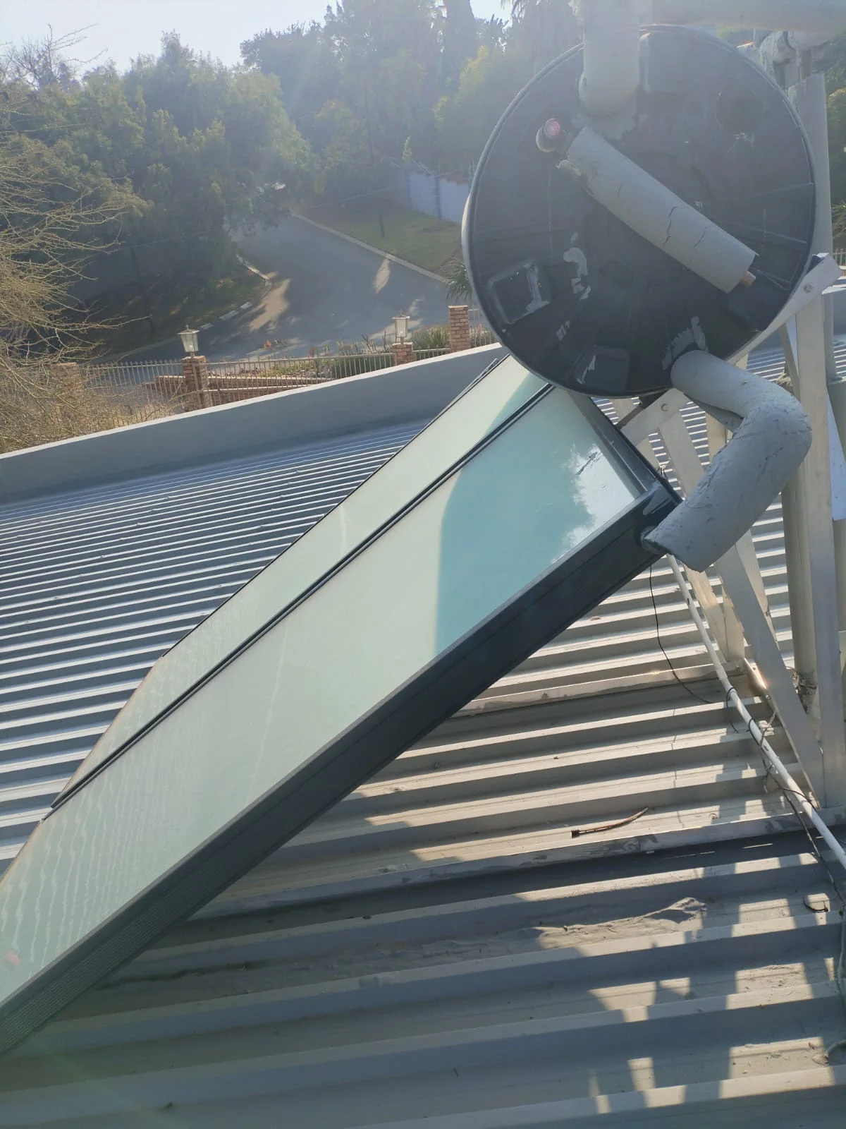 Electric geyser installed safely in a roof space