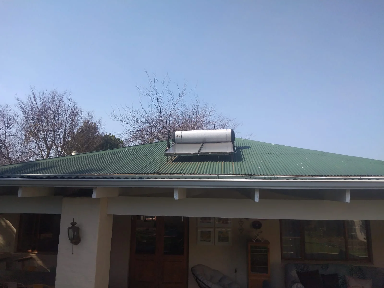 Electric geyser installed safely in a roof space