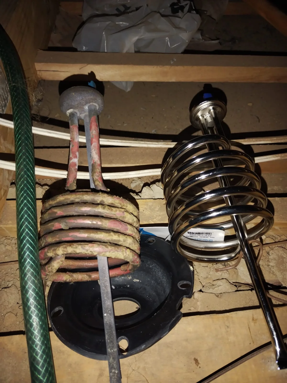 Electric geyser installed safely in a roof space