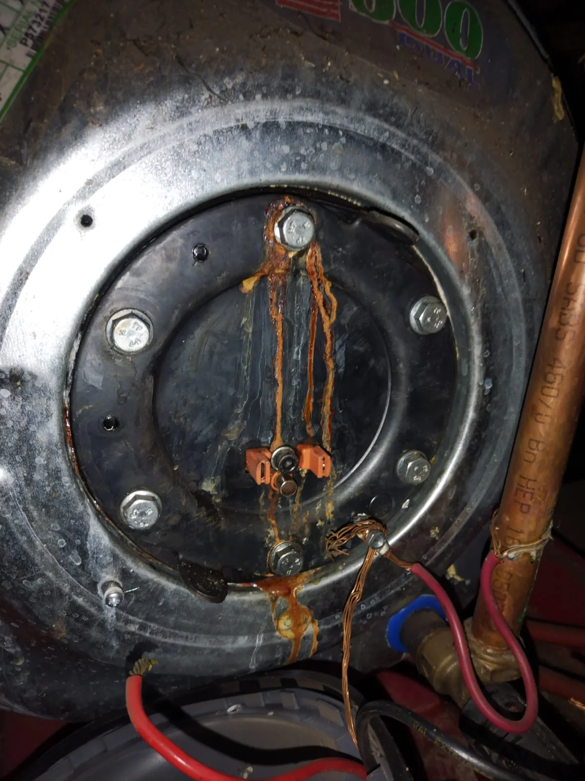 Electric geyser installed safely in a roof space
